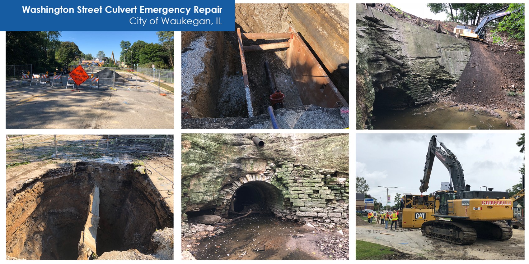 A series of photos showing the construction process.